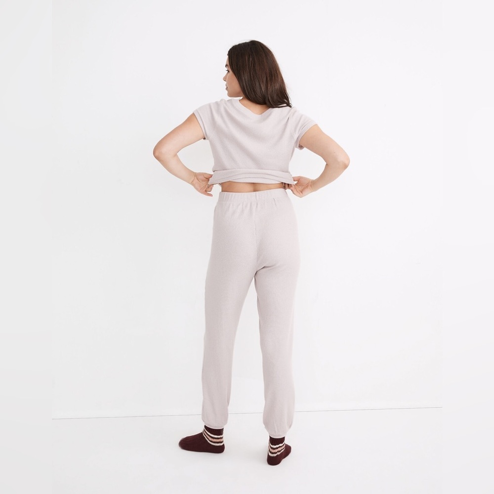 Madewell Waffle Knit Jogger Pajama Pants - Picture 4 of 10